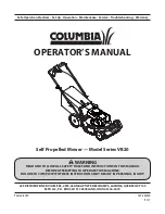 Columbia Series VB20 Operator'S Manual предпросмотр