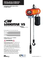 Columbus McKinnon CM Lodestar VS A Installation Operating & Maintenance Manual preview