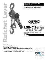 Columbus McKinnon Coffing Hoists LSB-12000C Operating, Maintenance & Parts Manual preview