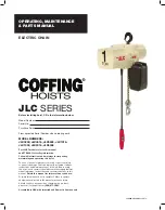 Preview for 1 page of Columbus McKinnon Coffing JLC Series Operating, Maintenance & Parts Manual