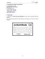 Preview for 6 page of Columbus IWV 40/100 Operating Manual