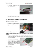 Preview for 8 page of coM.sat PCI-GSM-Board User Manual