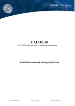 COMAC CAL CALOR 40 Installation Manual And Specifications предпросмотр