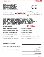 Preview for 19 page of COMAC CA 15 Eco User Manual