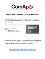 ComAp InteliLite NT MRS19 Quick Start Manual предпросмотр