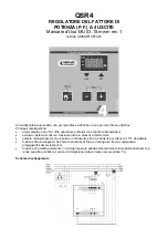 Comar Condensatori QSR4 User Manual предпросмотр