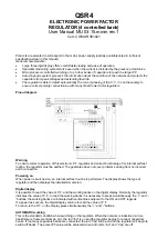 Предварительный просмотр 5 страницы Comar Condensatori QSR4 User Manual