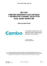 COMBA RD-7843 Installation Manual preview