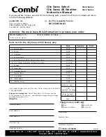 Preview for 12 page of Combi City Savvy All Weather 2512 Series Instruction Manual