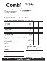 Preview for 12 page of Combi Counterpart 7300 Series Instruction Manual