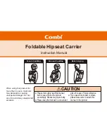 Preview for 1 page of Combi Foldable Hipseat Carrier Instruction Manual