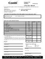 Preview for 13 page of Combi Savona TS 4200 Series Instruction Manual