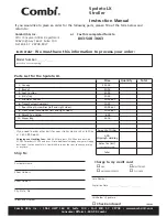 Preview for 12 page of Combi Spoleto LX Instruction Manual