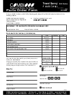 Preview for 8 page of Combi Travel Savvy 2120 Series Instruction Manual