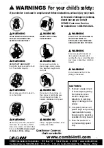 Preview for 2 page of Combi Twin Savvy 7030 Series Instruction Manual