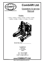 Предварительный просмотр 1 страницы CombiLift C10,000lbs Operators & Service Manual