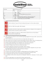 Предварительный просмотр 19 страницы CombiSteel 7478.0110 Instruction Manual