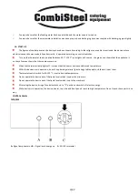 Preview for 7 page of CombiSteel Bain-Mari 7478.0125 Instruction Manual