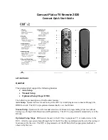 Comcast Platco TV Remote 2020 Quick Start Manual preview