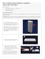 Preview for 1 page of Comcast Visonic MCT-340 SMA Battery Installation