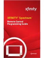 Comcast XFINITY SPECTRUM Programming Manual preview