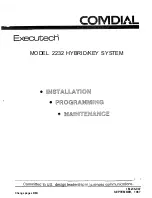 Comdial Executech 2232 Manual preview