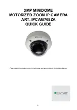 Preview for 1 page of Comelit IPCAM768ZA Quick Manual