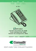 Comelit MT SB 01 Technical Manual предпросмотр