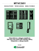 Comelit MT/VCS/01 Technical Manual preview