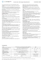 Preview for 1 page of COMEPI 010 ISTR 03 SC 1221-02 Additional Safety And Use Instructions