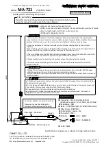 Предварительный просмотр 2 страницы Comet Antenna MA-721 Instruction Manual