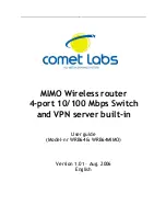 Preview for 1 page of Comet Labs WRB64 User Manual