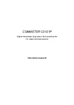 Предварительный просмотр 1 страницы Comet System COMMETER C3121P Instruction Manual