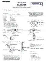 Comet CA-F22GF Operation Manual предпросмотр