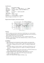 Preview for 2 page of Comet CHA-250BX Instruction And Assembly Manual