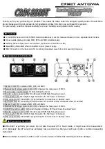 Comet CMX-2300T Manual предпросмотр