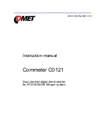 Comet Commeter C0121 Instruction Manual предпросмотр