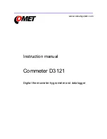 Comet Commeter D3121 Instruction Manual preview