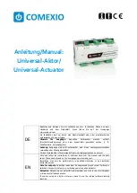 COMEXIO Universal-Actuator Manual preview