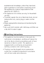 Preview for 7 page of Comfee KWH-TD305-W Instruction Manual