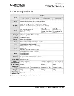 Preview for 2 page of COMFILE CWA-070BR Hardware Manual