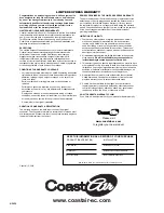 Preview for 24 page of COMFORT-AIRE CB081A Owner'S Manual