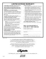 Preview for 4 page of COMFORT-AIRE FT-2830DxO-PBL Owner'S Manual