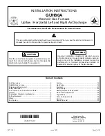 COMFORT-AIRE GUH80A Installation Instructions Manual preview