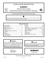 Preview for 1 page of COMFORT-AIRE GUH95C Installation Instructions Manual