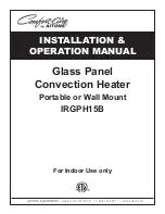 COMFORT-AIRE IRGPH15B Installation & Operation Manual preview