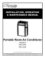 COMFORT-AIRE PS-101A Installation, Operation & Maintenance Manual preview