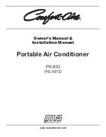 Предварительный просмотр 1 страницы COMFORT-AIRE PS-101D Owner'S Manual & Installation Manual