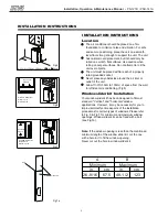 Preview for 10 page of COMFORT-AIRE PS-121B Installation, Operation And Maintenance Manual