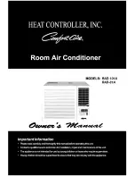 COMFORT-AIRE RAD-101A Owner'S Manual preview